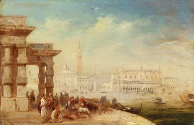 Het Dogenpaleis, Venetië (olieverf op doek)