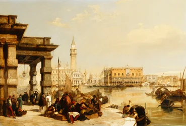 Uitzicht op St. Marks vanaf de Punta della Dogana, Venetië