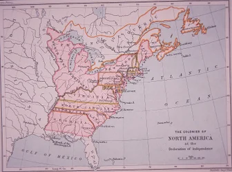 De Kolonies van Noord-Amerika bij de Onafhankelijkheidsverklaring