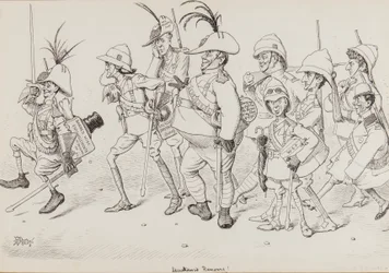 Dan Leons Light Horse, inclusief karikaturen van Henry Irving, Beerbohm Tree, R.B., W.S. Penley, Forbes Robertson, en E.P., voor Punch, november 1902
