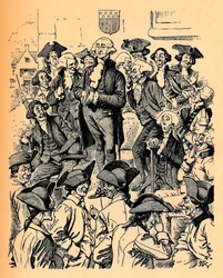 George Washington probeert te liegen, ca. 1900