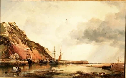 Haven van Axmouth, Devon - Laag water