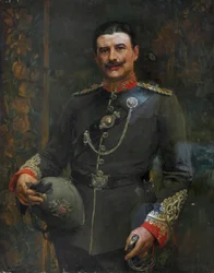 Een officier van een vrijwilligersbataljon, het Middlesex Regiment, circa 1904