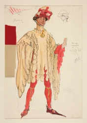 Aumerle, kostuumschets voor Henry Irving