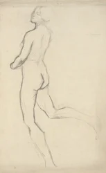Figurenstudie voor De uren (3 uur) - muurschildering in het State Capitol-gebouw in Harrisburg, Pennsylvania, 1902-1911 (voltooid door John Singer Sargent)