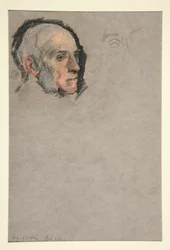 Hoofd van een man, portret voor de kroning van Eduard VII