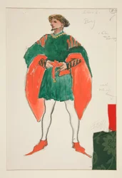 Percy, kostuumschets voor Henry Irving