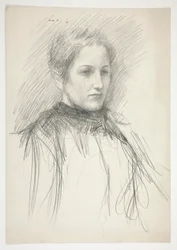 Portret van een jonge mevrouw Abbey (?)