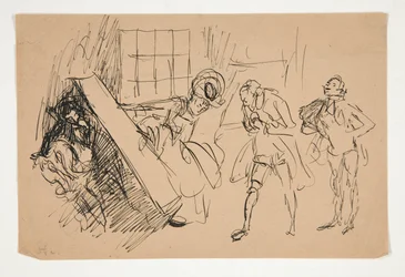Schets voor School voor Schandaal, illustratie voor Scribner