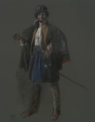 Studie voor Apotheose van Pa.: Hudson (?)