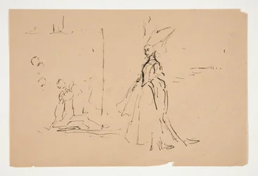 Studie voor Priester en de Grote Dame