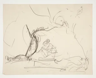 Studie voor De Zoektocht naar de Heilige Graal (serie van vijftien schilderijen voor de Boston Public Library, voltooid in 1901)