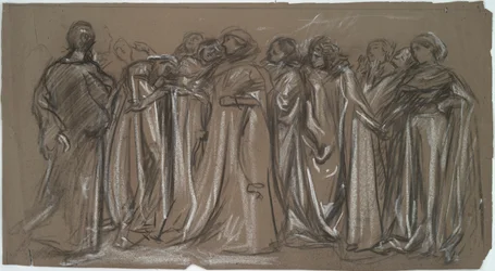 Studie voor de gevangen deugden, figurenstudie