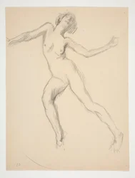 Studie voor de figuur van 12 uur 