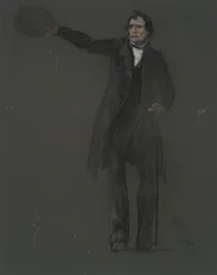 Studie voor de figuur van Thaddeus Stevens