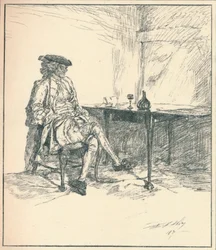 De Brief. Ongepubliceerde pentekening, 1890, 1923