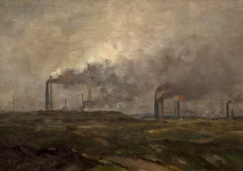 Black Country Skyline (olieverf op doek)