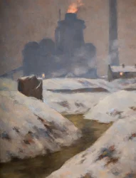 Oven en sneeuw, landschap