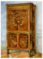 Ingelegd ormolu gemonteerd rechtopstaande secretaire, Frans, 1911-1912