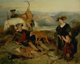 Hertenjacht in de Hooglanden, met de Hertogin van Bedford, de Hertog van Gordon en Lord Alexander Russell