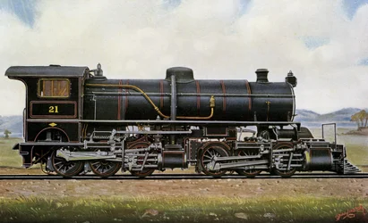 Stoomlocomotief Nr. 21. Onder de Mongolen: Mallet Compound Service in de Khingan Bergen, Peking - Kalgang Spoorweg