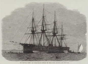 Onze gepantserde vloot, HM stoomfregat Achilles bij Folly Point, Chatham