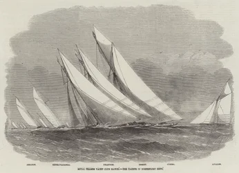 Royal Thames Yacht Club-wedstrijd, de jachten in Northfleet Hope