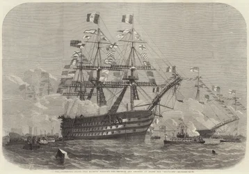 De Feesten van Cherbourg, Hare Majesteit bezoekt de Keizer en Keizerin aan boord van de Bretagne