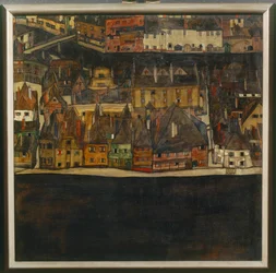 De kleine stad, ook kleine stad (schilderij op doek)