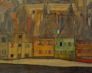 De kleine stad, ook kleine stad (schilderij op doek)