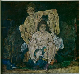 Familie. Een familie (olieverf op doek)