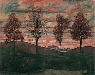Vier bomen, 1917