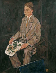 Portret van Dr. Franz Martin Haberditzl, 1917