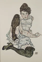 Zittende Vrouw met Opgetrokken Benen, 1917