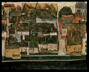De kleine stad IV (schilderij op doek)