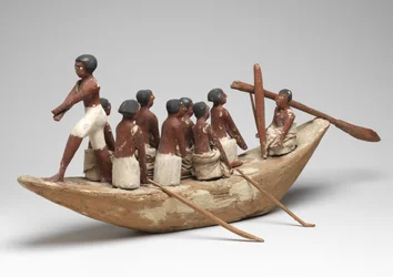 Modelzeilboot uit het graf van Khety (Beni Hasan) Middenrijk, ca. 2010 v.Chr. - 1950 v.Chr.