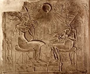 Achnaton en zijn familie, uit Achetaton, het huidige Tell el-Amarna