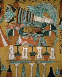Symbolen en mythologische figuren van een religieuze