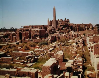 Uitzicht op de Tempel van Amon, Nieuwe Koninkrijk