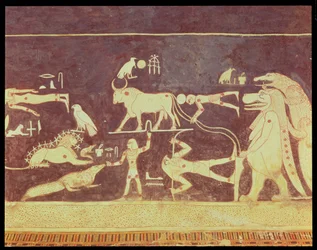 Constellaties, uit de grafkamer van het graf van Seti I, Nieuwe Koninkrijk, 1294-1279 v.Chr. (muurschildering)