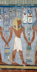Mannelijke figuur, detail van fresco