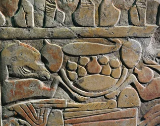 Reliëf dat voedseloffers voor de goden toont, uit Abydos