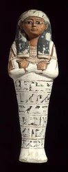 Shabti van Sennedjem, een necropoliswerker in Deir el-Medina, Thebe, Nieuwe Koninkrijk, c.1294-1279 v.Chr.
