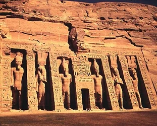 De tempel van koningin Nefertari, ook gewijd aan Hathor van Abshek en de Kleine Tempel genoemd, Nieuwe Rijk