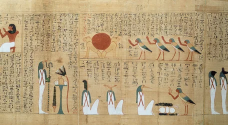 Mythologisch papyrus van Imenemsaouf, Derde Tussenperiode, ca.1000 v.Chr. (detail)