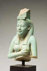 Fragment van Isis, Late Dynastieke Periode (faience)
