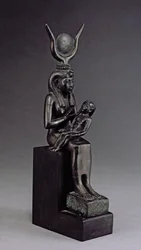 De godin Isis die de kleine Horus zoogt, Late Periode