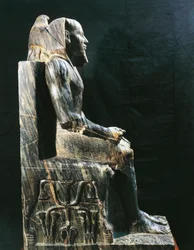 Standbeeld van farao Chefren, IVe dynastie, Egypte
