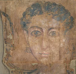 Hoofd van een jonge vrouw, ca. 100-300