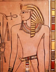 Koning Amenhotep II (Amenophis II) (fresco)